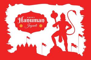 content hanuman jayanti festival, fête de le naissance de Seigneur hanuman, salutation carte Publier vecteur