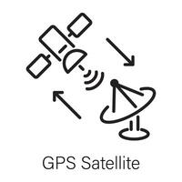 satellite gps à la mode vecteur