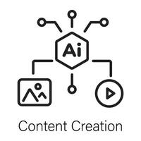 création de contenu tendance vecteur