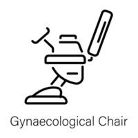branché gynécologique chaise vecteur