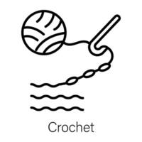 concepts de crochet à la mode vecteur