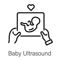 branché bébé ultrason vecteur