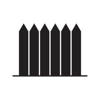 clôture en bois, palissade, icône de glyphe de piquet. symbole de silhouette de propriété privée. espace négatif. illustration vectorielle isolée