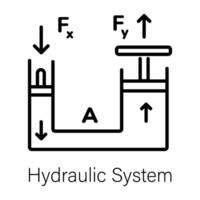 branché hydraulique système vecteur
