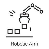 bras robotique tendance vecteur