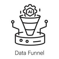 branché Les données entonnoir vecteur
