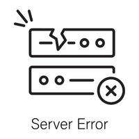 erreur de serveur à la mode vecteur