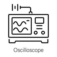 branché oscilloscope concepts vecteur