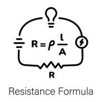 branché la résistance formule vecteur