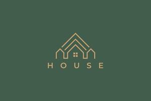 maison logo toit propriété développeur réel biens bâtiment affaires entreprise signe symbole vecteur