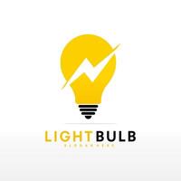 ampoule lumière logo vecteur modèle illustration