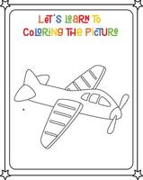 dessin vecteur coloration livre illustration avion