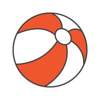 icône de couleur de ballon de plage. illustration vectorielle isolée vecteur