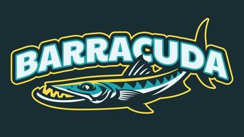 barracuda sport mascotte logo conception vecteur