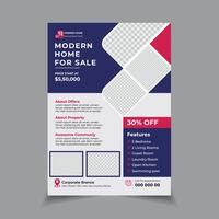 réel biens prospectus modèle pour vente Accueil propriété et louer. brochure, brochure. vecteur