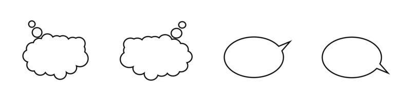 ensemble de bulles de dialogue. parler bulle. collection de bulles de discours en nuage. vecteur