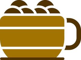 conception d'icône créative de chocolat chaud vecteur