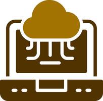 conception d'icône créative de service cloud vecteur