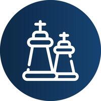 conception d'icône créative d'échecs vecteur
