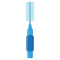 brosse interdentaire de dessin vectoriel ou fil dentaire pour nettoyer les appareils orthodontiques.