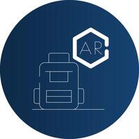 ar sac à dos Créatif icône conception vecteur