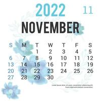 conception de modèle de calendrier imprimable 2022 vecteur