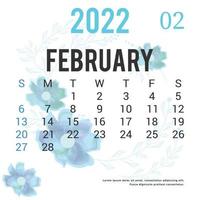 conception de modèle de calendrier imprimable 2022 vecteur