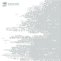 technologie abstraite données numériques carré gris pixel de fond. vecteur