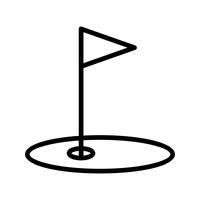Illustration vectorielle de golf icône vecteur