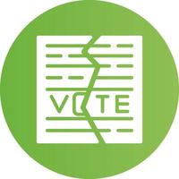 conception d'icône créative de bulletin de vote vecteur