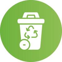 conception d'icône créative bac de recyclage vecteur