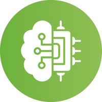 cerveau circuit Créatif icône conception vecteur