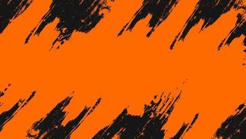 texture grunge abstraite minimale à rayures orange sur fond noir vecteur