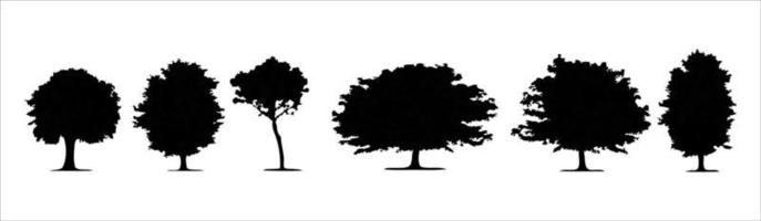 vecteur de silhouettes d'arbres