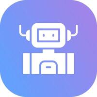 conception d'icône créative de robot industriel vecteur