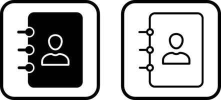 icône de vecteur de contacts