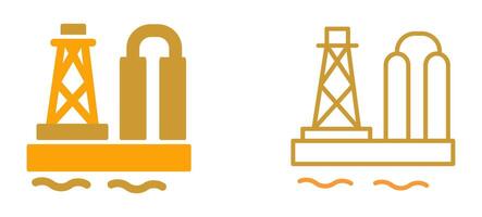 icône de vecteur de plate-forme pétrolière