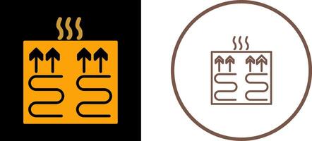 icône de vecteur de chauffage par le sol