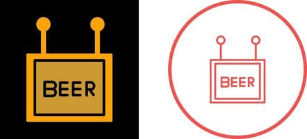 icône de vecteur de signe de bière