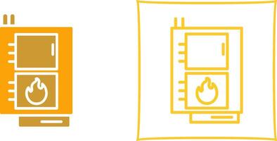 icône de vecteur de chaudière à combustible solide