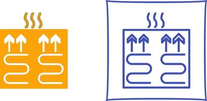 icône de vecteur de chauffage par le sol