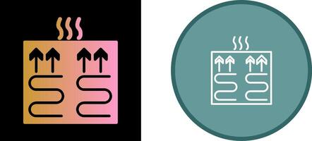 icône de vecteur de chauffage par le sol