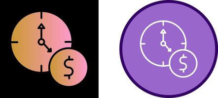 le temps est l'icône de vecteur d'argent