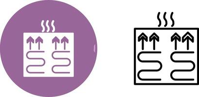 icône de vecteur de chauffage par le sol