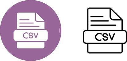 icône de vecteur csv