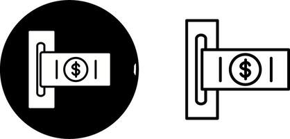 icône de vecteur de fente de billets