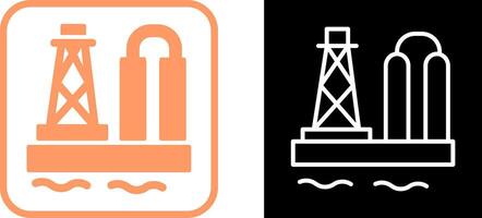 icône de vecteur de plate-forme pétrolière