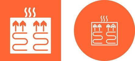 icône de vecteur de chauffage par le sol