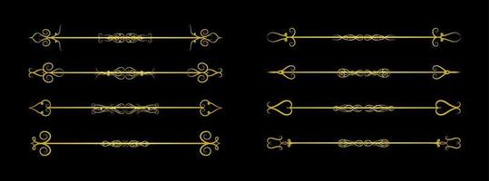 ensemble de vecteurs de cadre doré éléments vecteur