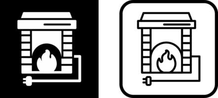 icône de vecteur de cheminée électrique